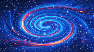 红蓝旋涡星空