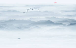 山水水墨画
