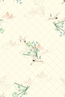 中式花鸟淡雅纹理图案