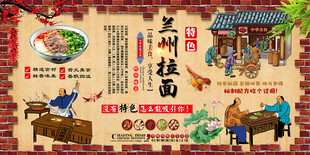兰州拉面背景墙