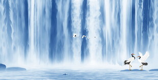 流水生财风景画