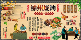 锦州烧烤背景墙