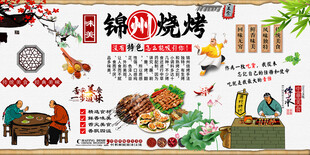锦州烧烤背景墙