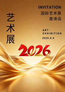 2026艺术展邀请函海报