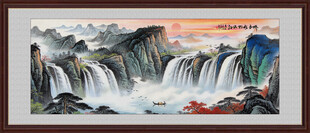 巨幅国画山水