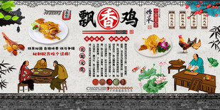 飘香鸡背景墙
