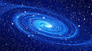 蓝色星空宇宙旋涡太空