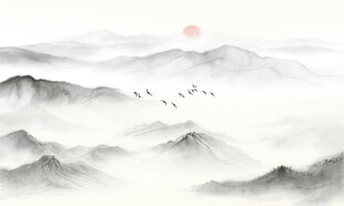 新中式国画墙壁画