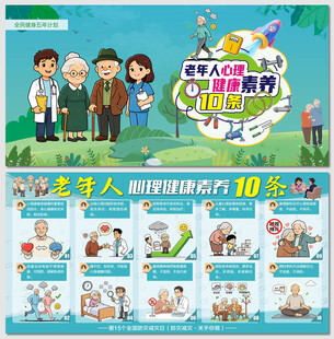 老年人心理健康素养10条展板