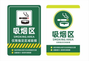 吸烟区海报