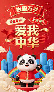 爱我中华国庆宣传海报