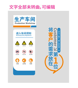 生产车间安全标识模板