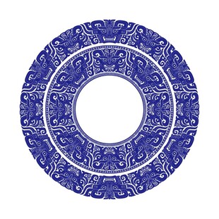 传统商周青铜器饕餮纹无缝纹样