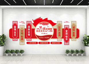 社会主义核心价值观文化墙