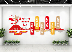 社会主义核心价值观文化墙