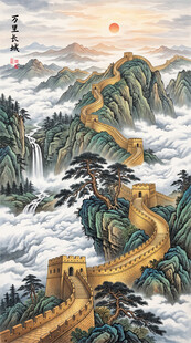 万里长城玄关画