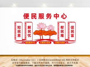 便民服务中心文化墙