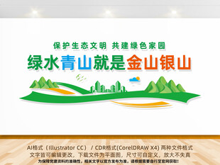 绿水青山环保文化墙