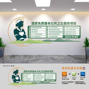 免费公共卫生服务项目医院文化墙