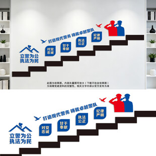 警营楼梯文化墙