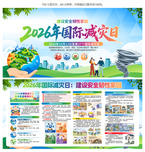 2026国际减灾日展板