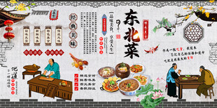 东北菜背景墙
