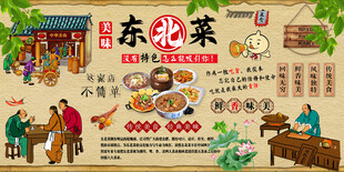 东北菜背景墙