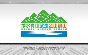 绿水青山就是金山银山文化墙