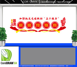 强化五个服务文化墙