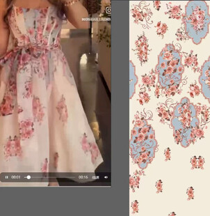 高清复古碎花服饰印花图案