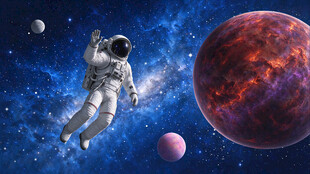 宇宙星空太空宇航员星球银河背景
