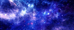 蓝色梦幻宇宙星空背景图