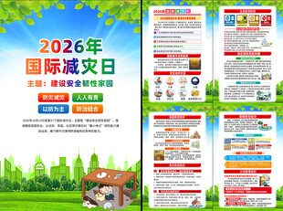 国际减灾日宣传栏