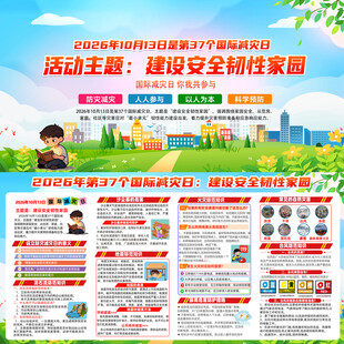 2026年国际减灾日主题展板
