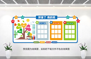 班级园地校园学校文化背景墙