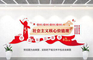 社会主义核心价值观文化墙