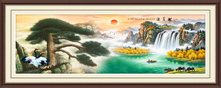 迎客松风景画