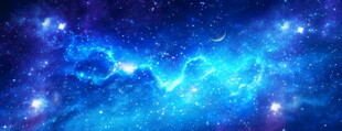 蓝色星空海报