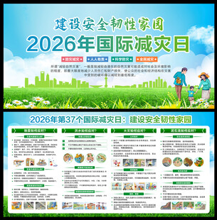 国际减灾日展板