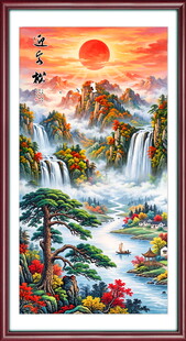 迎客松国画