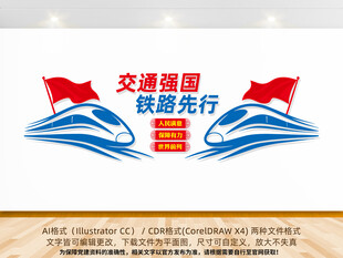 交通强国铁路先行宣传文化墙