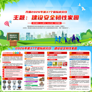 2026年国际减灾日主题展板