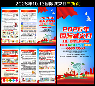 2026年国际减灾日三折页