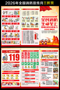 2026年全国消防月三折页