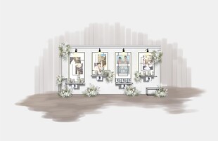 韩式小清新婚礼展示区