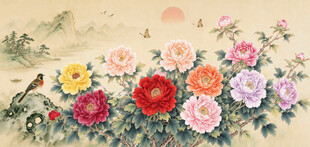 工笔牡丹画