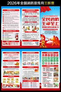 消防日三折页