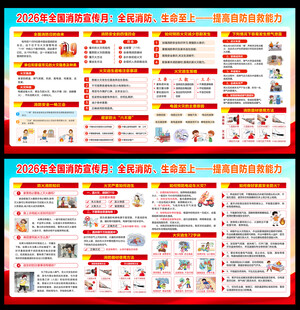 2026年消防宣传月海报