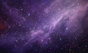 紫色星空软膜天花吊顶
