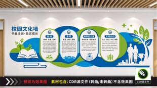 清新校园文化墙设计